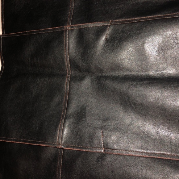 Kenzie faux leather skirt dark brown size 8 - Picture 3 of 5